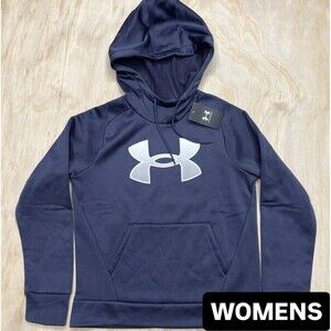 NEW XS Womens Under Armour Pullover Fleece Hoodie Purple 1373070-558